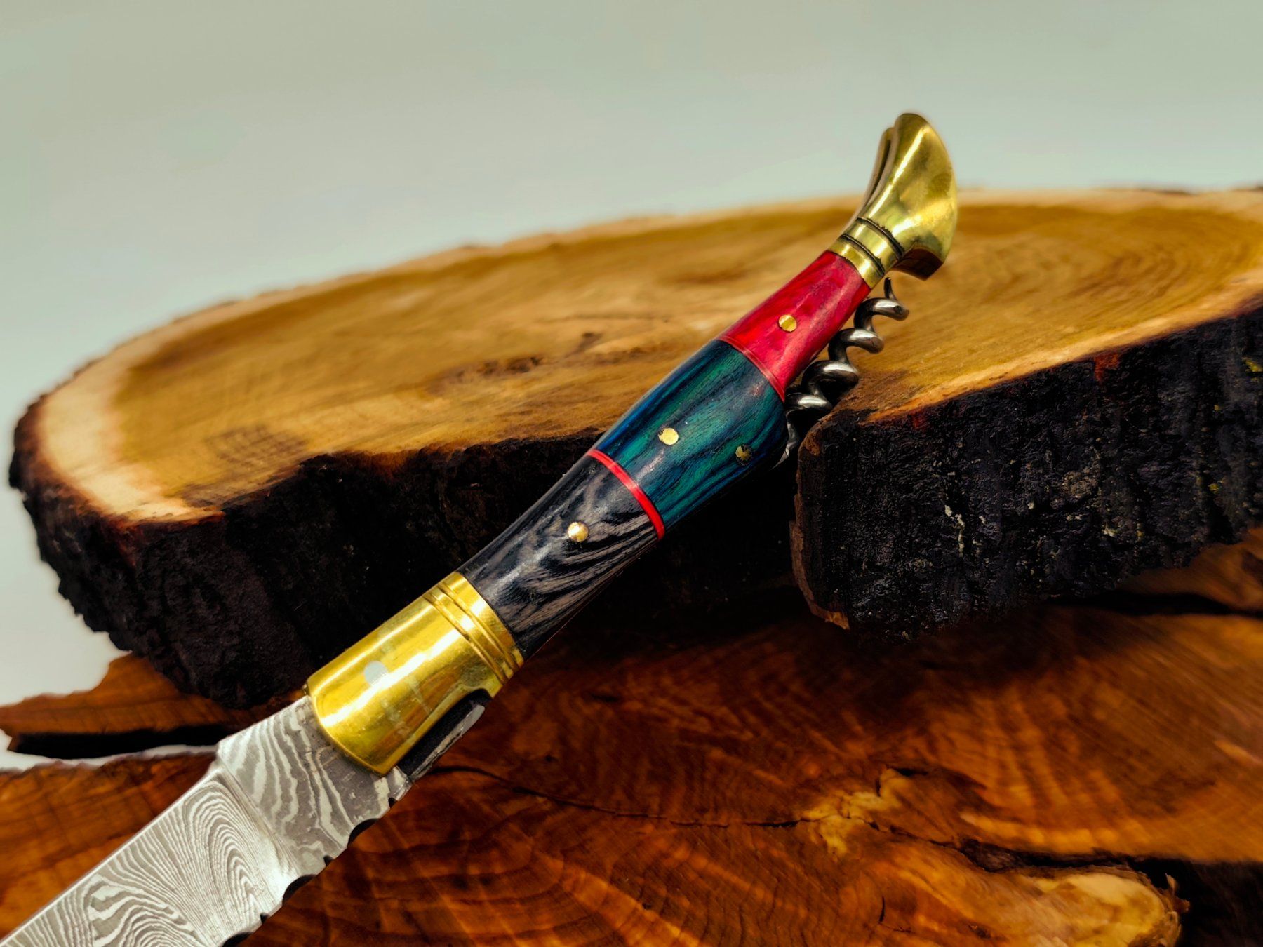 Accessori: Laguiole Damast Messer Klappmesser echtes Damastmesser – Nuovo e nell'imballaggio originale da Arlesheim venduto da Premius_1 5