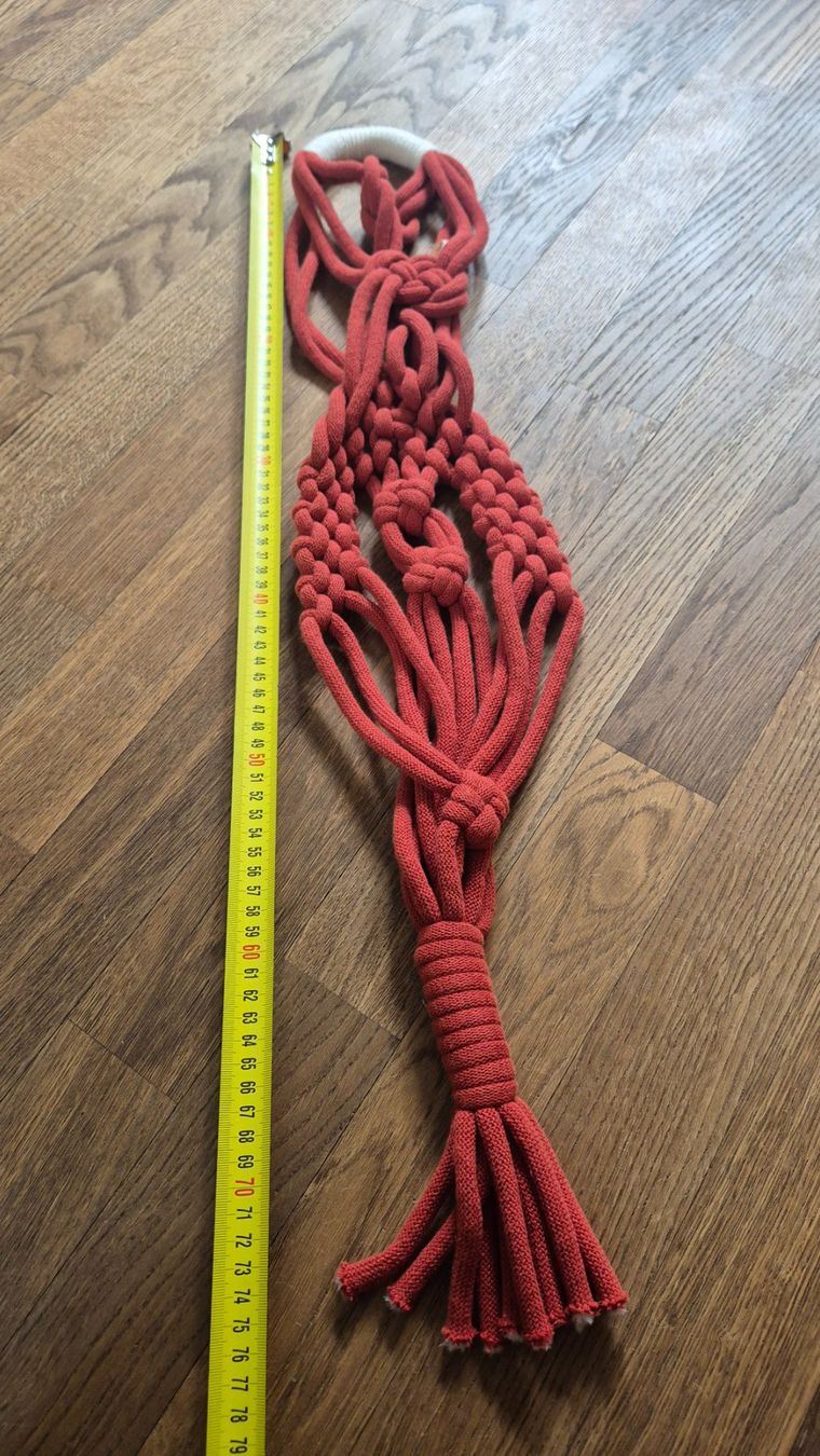 Tutte le decorazioni: Rust red macrame plant hanger handmade – Nuovo (secondo la descrizione) da Zürich venduto da monadiederich 3