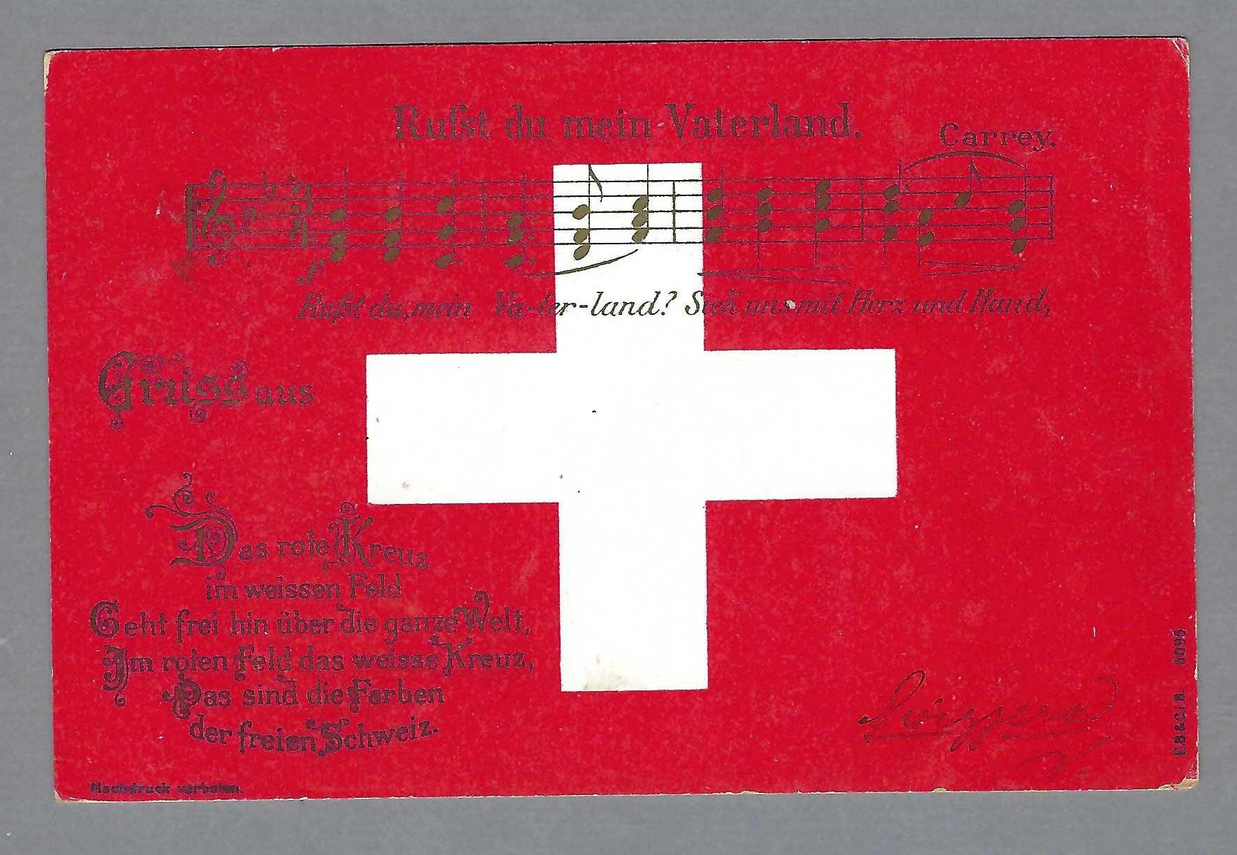 Cartes postales: 1901, SCHWEIZ, WAPPEN, LIED – D'occasion à Pura par ulisse1957