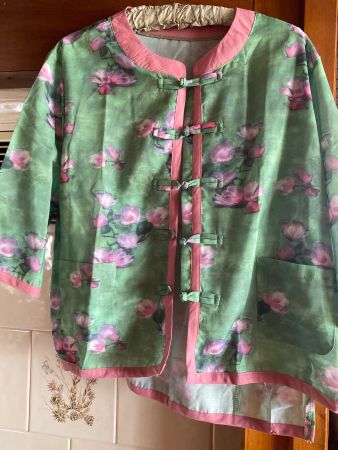 Sommer Jacke mit Blumenmuster, Grösse XL