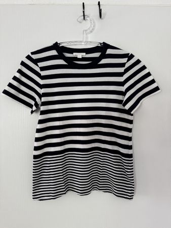 COS T-Shirt gestreift Damen, weiss/schwarz Grösse XS 