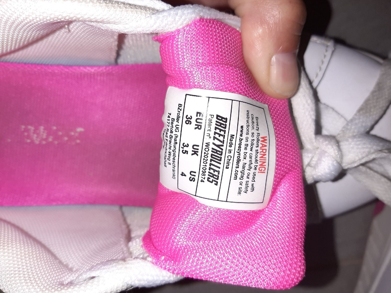 Pattini in linea & Pattini a rotelle: Breezy Rollers Sneaker mit Rollen weiss pink Grösse 36 – Usato da Mettmenstetten venduto da Naedu11 5