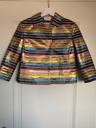 Cool lurex cocktail jacket Akris Punto