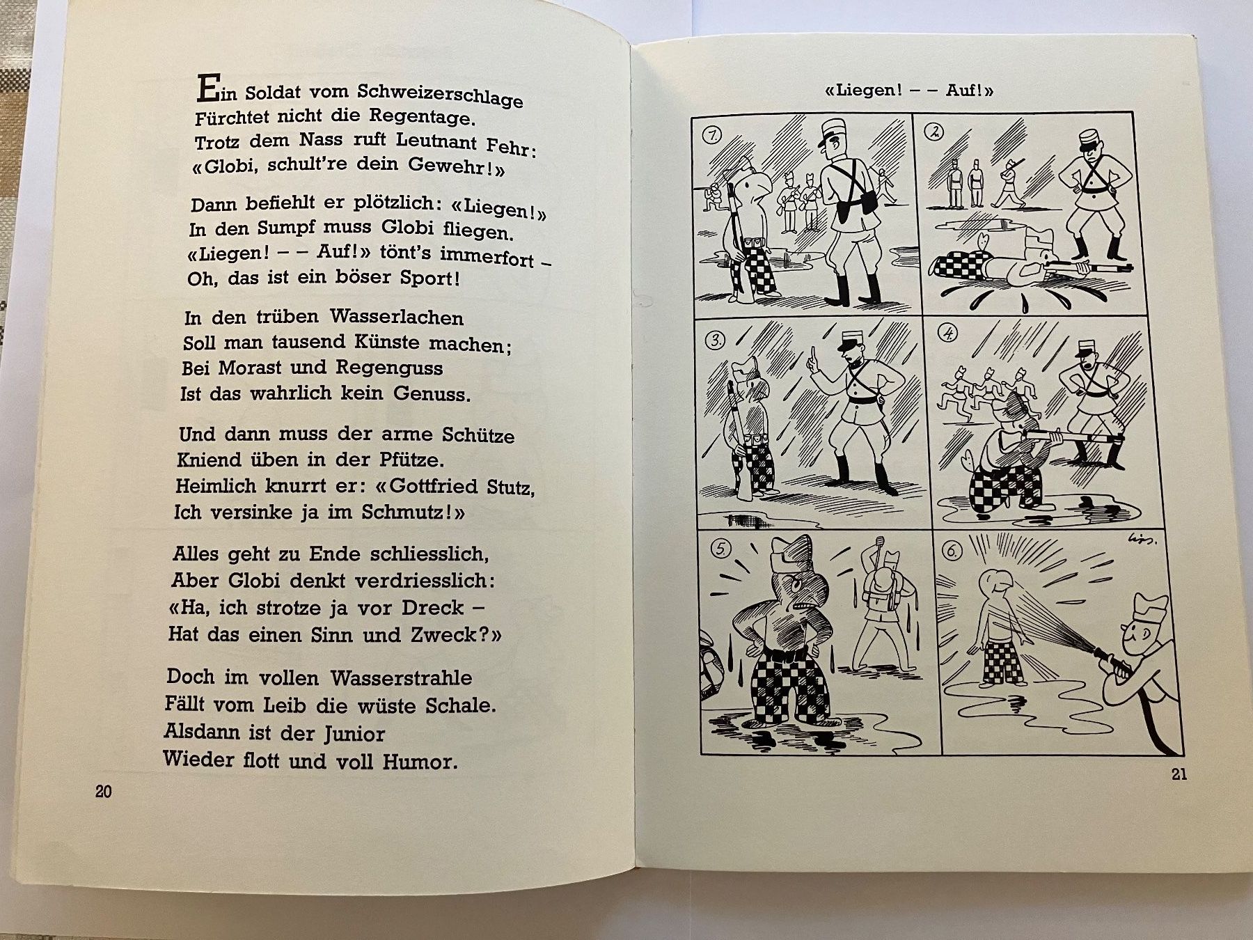 Comics: Globi Buch Globi wird Soldat unbemalt 1968 – Gebraucht aus Balterswil von Erbsli77 3