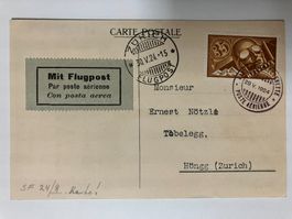 1924 Flugtag Lausanne, Kat. F6 auf Sonderkarte, KP 120.--