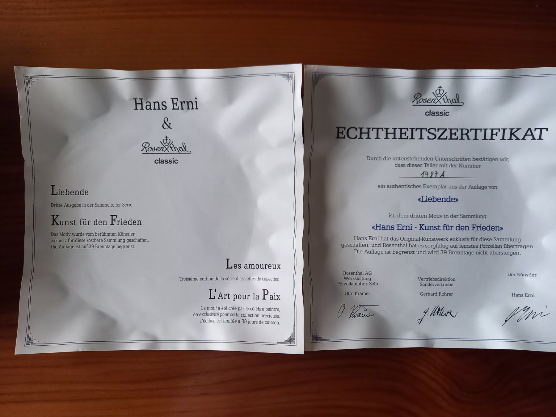 Rosenthal Assiettes: Kunstteller Hans Erni – Neuf (Voir description) à Bern par Cauge 2