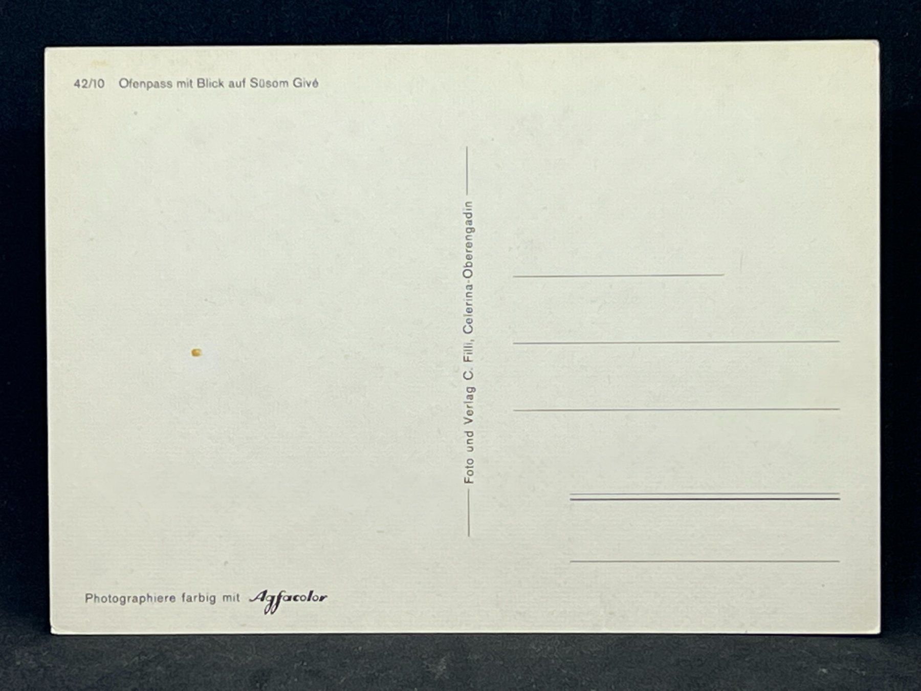 Cartoline postali: Ofenpass mit Blick auf Süsom Givé – Usato da Widnau venduto da Brusi9 1