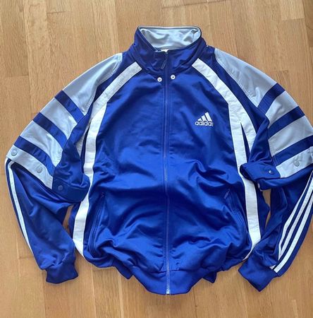Adidas Trainingsjacke blau weiss gebraucht
