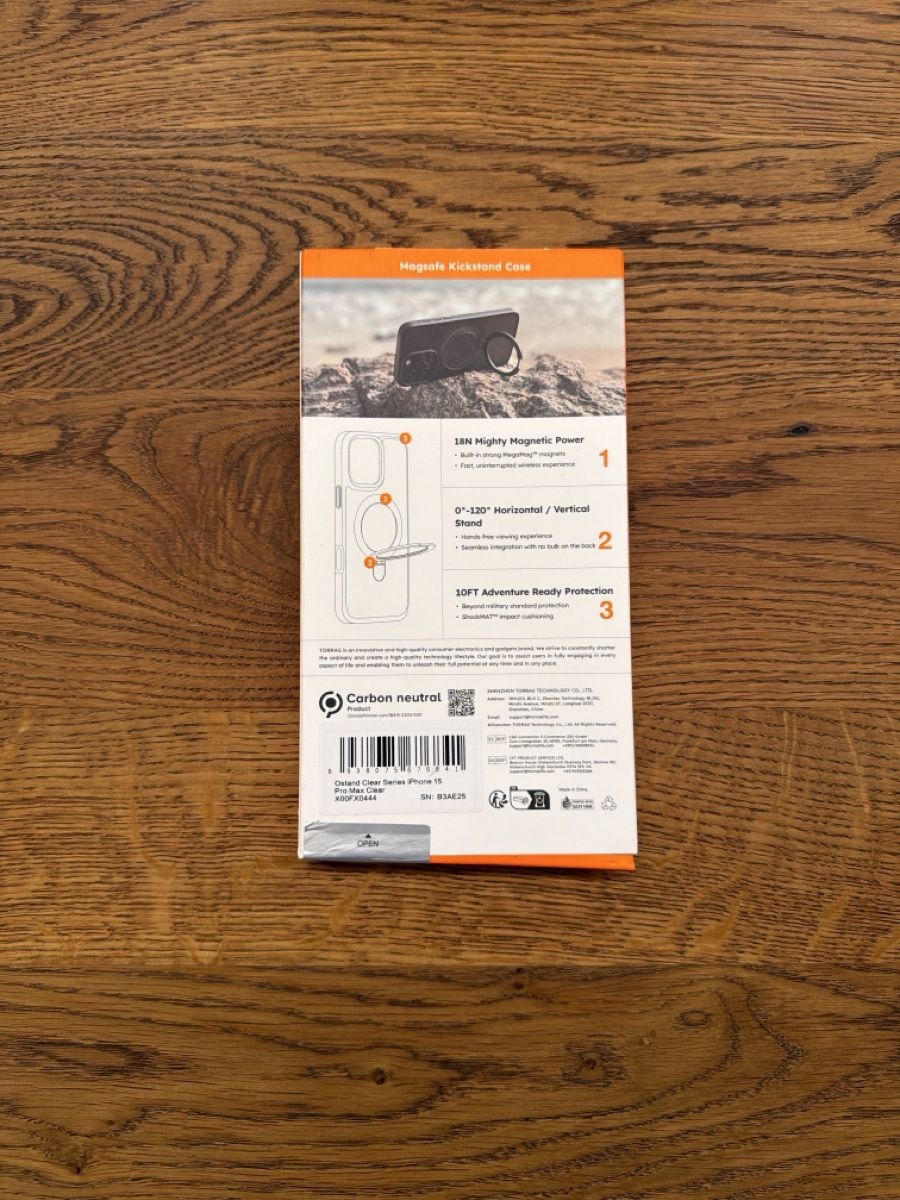 Cover & Protezioni schermo: TORRAS iPhone 15 Pro Max Schutzhülle neu mit Kickstand – Nuovo e nell'imballaggio originale da Grossaffoltern venduto da dan_9s2z 1