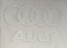 Audi Logo mit Ring Aufkleber Weiss