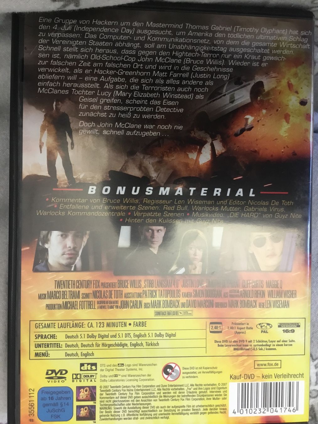 Tutti i DVDs: Bruce Willis - Stirb Langsam 4.0 DVD – Usato da Thierachern venduto da sweden08 1