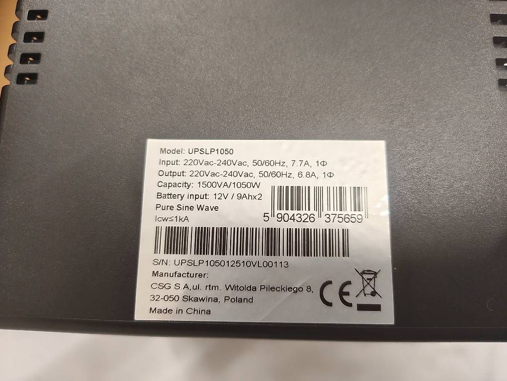 Caricatori & Batterie: Green Cell PowerProof USV 1500VA 1050W – Nuovo e nell'imballaggio originale da St.Gallen venduto da becks0815 4