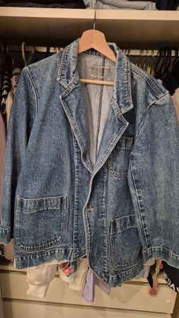Jeans Blazer VINTAGE verwaschen mit Knöpfen guter Zustand