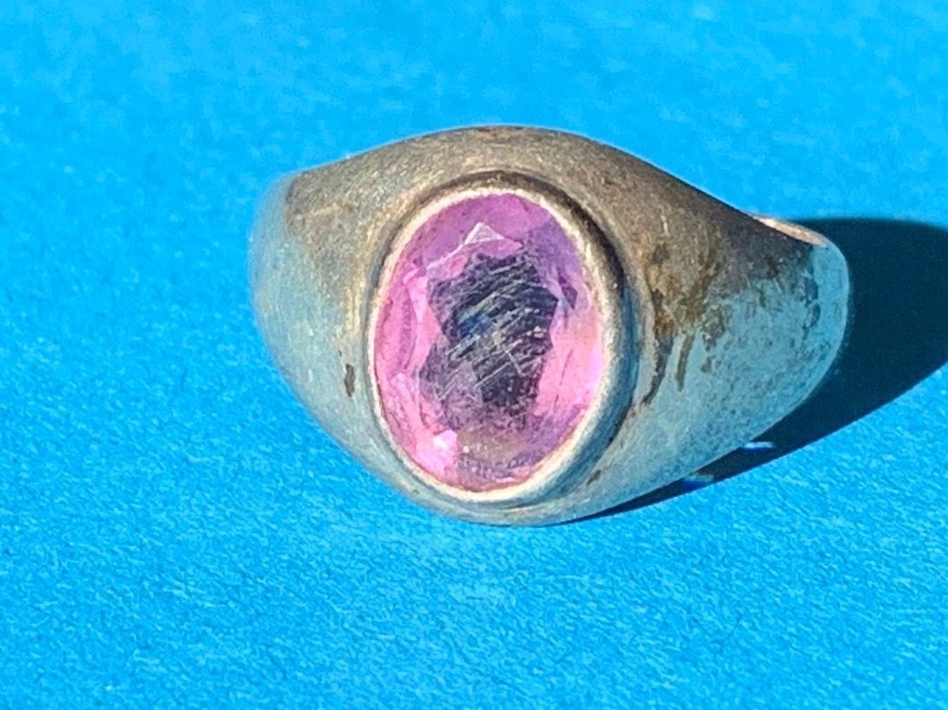 Anelli: Silberring lila oval klassisch – Usato da Dittingen venduto da Bellevista 1