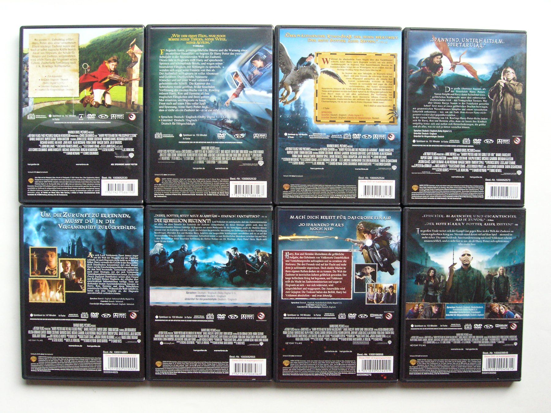 Alle DVDs: HARRY POTTER COMPLETE DVD COLLECTION 1-8 – Gebraucht aus Zuzwil SG von vette13 2