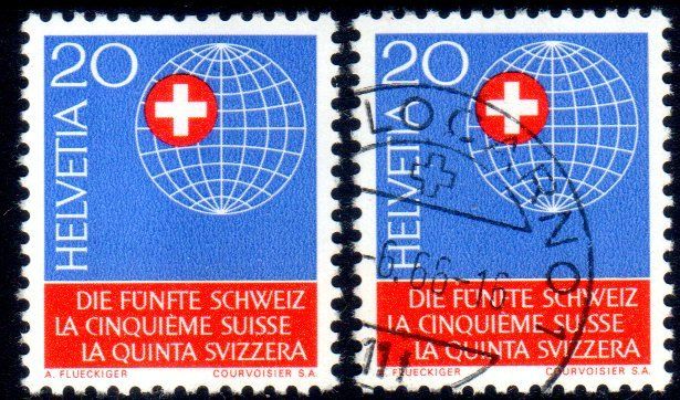 Tutti i francobolli: FÜNFTE SCHWEIZ 2 MARKEN GEST. + ** POSTFRISCH ** - UT56 – Nuovo (secondo la descrizione) da Losone venduto da EM2019