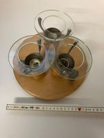 Holz-Deckenlampe, 3 Spots, Glas, Retro, perfekt für gemüt...