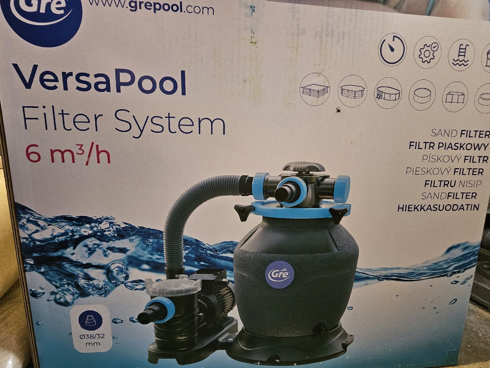 Accessori per Piscine: NEUE GRE VersaPool Sandfilteranlage ORIGINALVERPACKT – Nuovo e nell'imballaggio originale da Berneck venduto da Spigi88