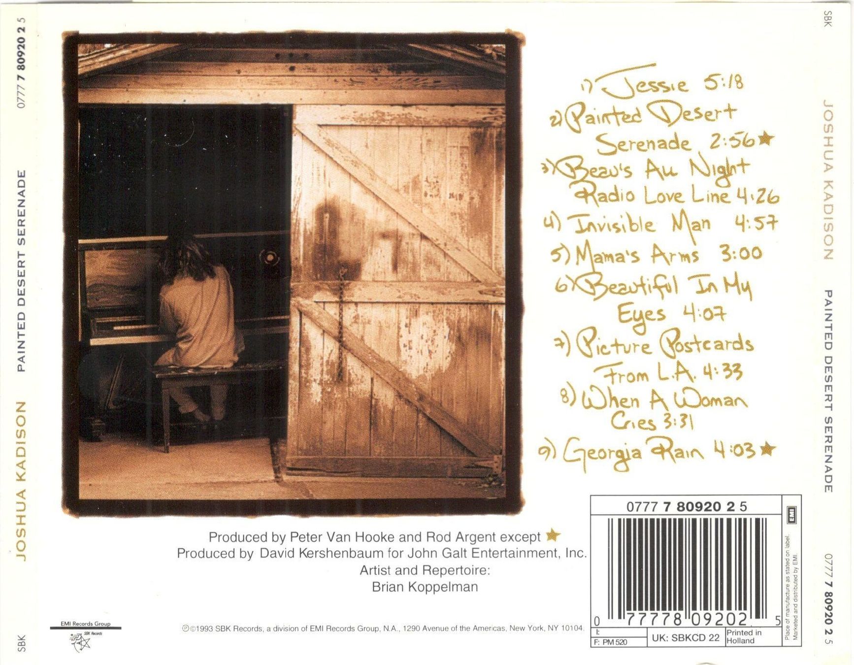 CD: Joshua Kadison CD Painted Desert Serenade – Usato da St. Margarethen TG venduto da Smiley-Face 1