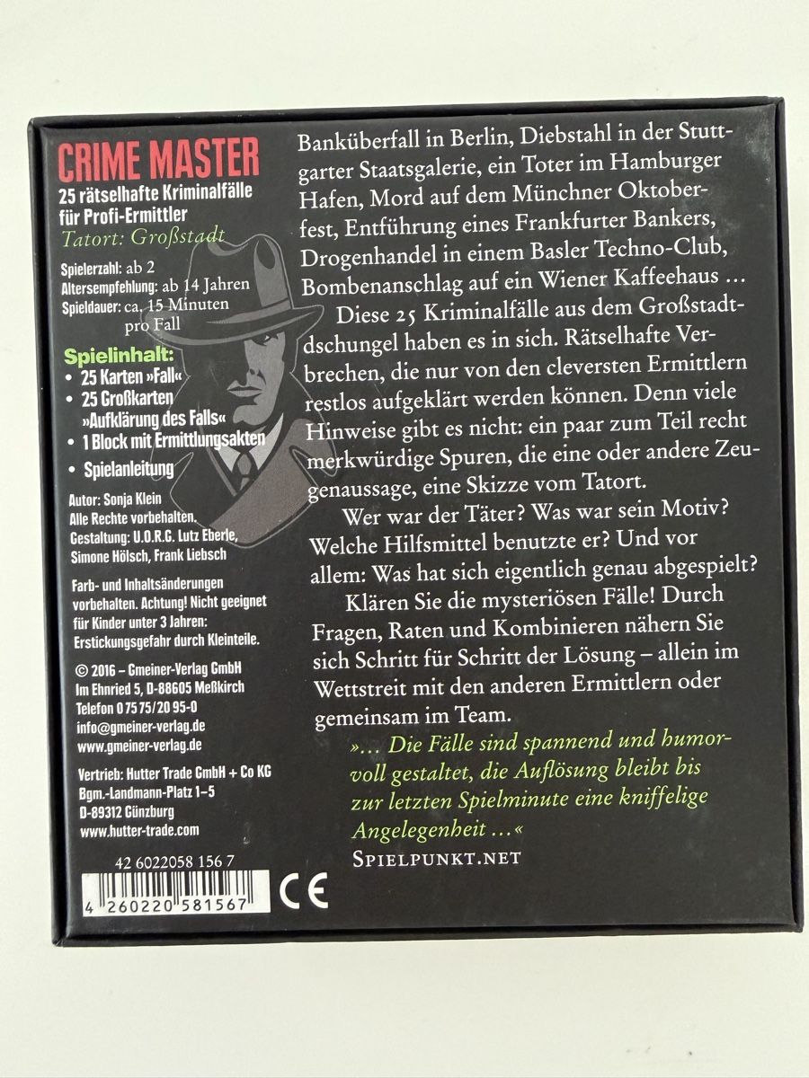 Giochi: Crime Master - 25 Kriminalfälle – Nuovo (secondo la descrizione) da Jona venduto da dar_k2v9 1