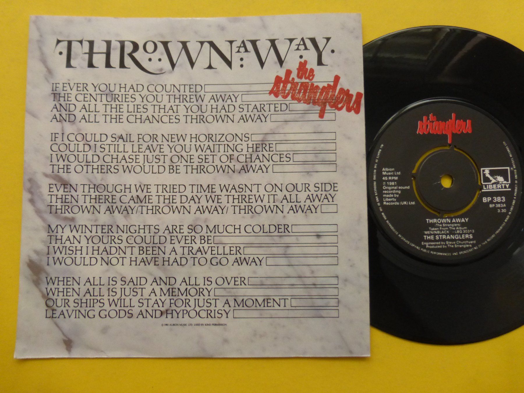 Dischi in vinile: The Stranglers – Thrown Away – Usato da Zürich venduto da Swiss57