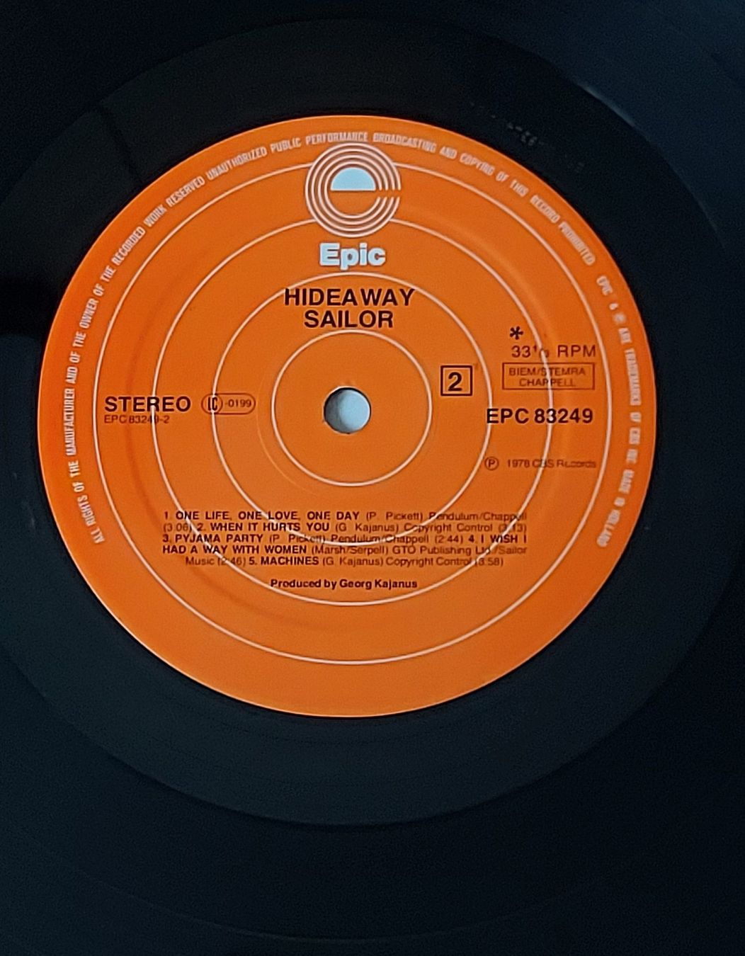 Schallplatten: LP - SAILOR - HIDEWAY – Gebraucht aus Steckborn von Quo7 2