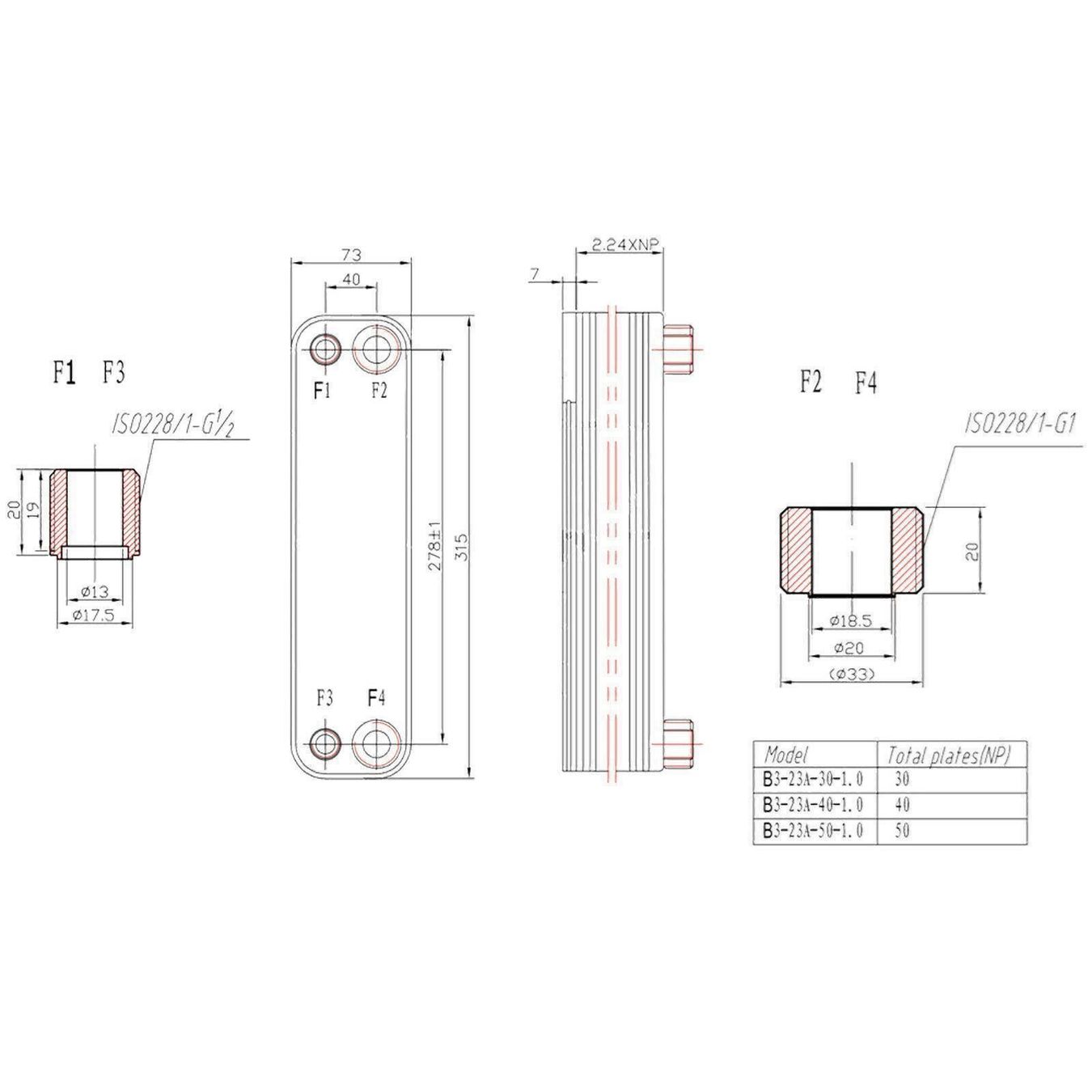 Riscaldamento: WilTec Edelstahl Wärmetauscher 50Platten – Nuovo e nell'imballaggio originale da Bottighofen venduto da zaap 5