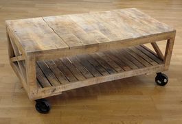 echte Holz Couchtisch mit Rollen 《Art;2825》