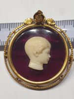 Brosche Vintage Antik Jugendstil Gold Rose