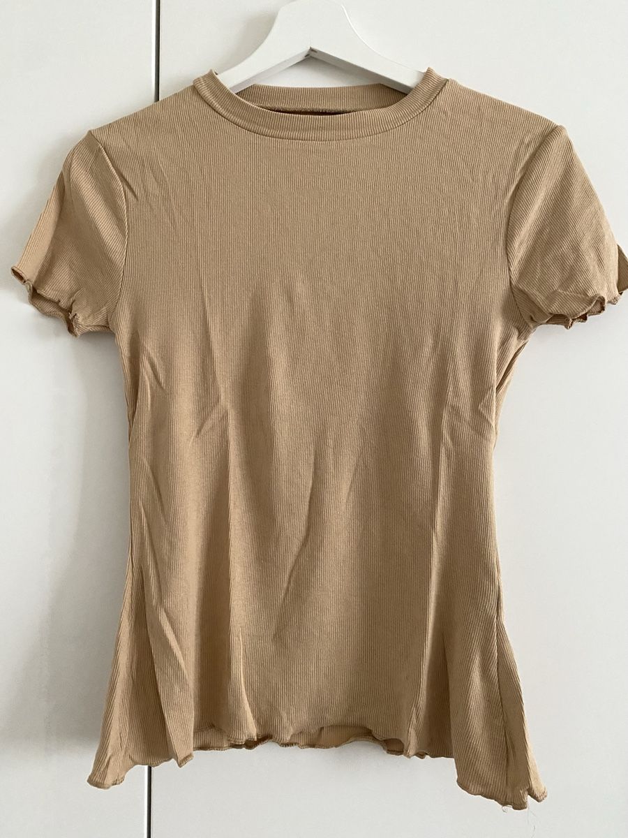 T-Shirts: Even&Odd Basic Shirt, Grösse S, beige / braun – Neu (gemäss Beschreibung) aus Rorschach von Vane____