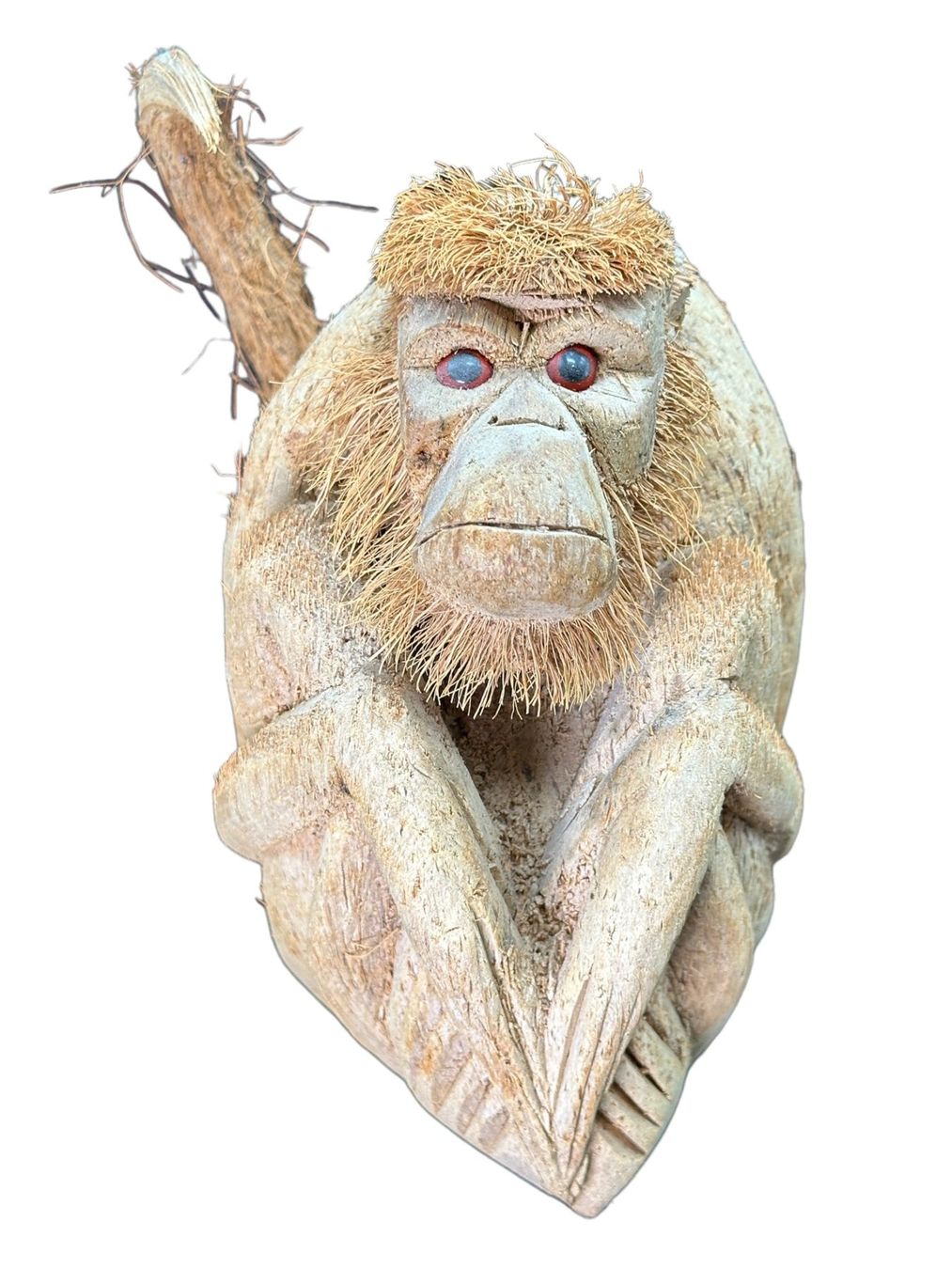 Sculture & Statue: Singe en coque de noix de coco de Ceylan sculpté à la main – Usato da Morges venduto da magicle 2