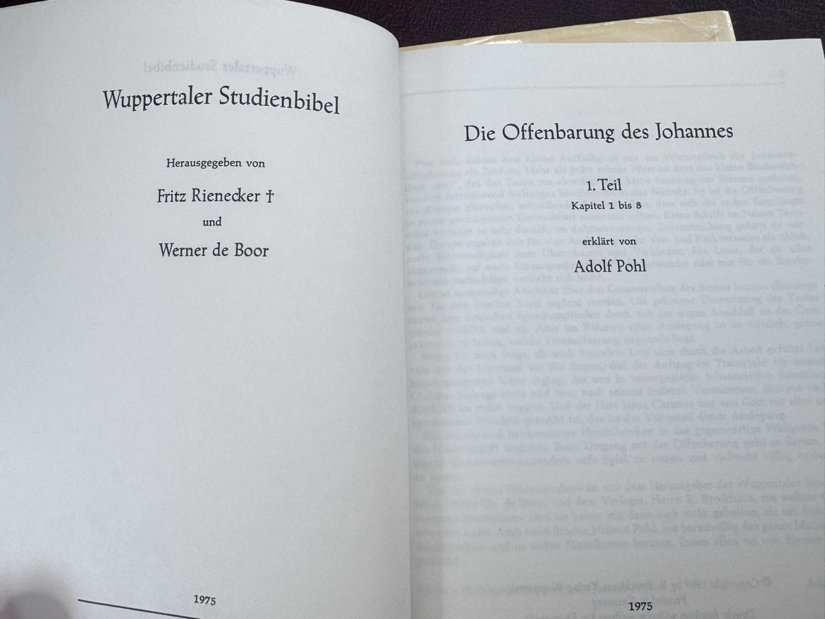 Bücher: Wuppertaler Studienbibel div. Bände  – Defekt aus Emmenbrücke von Balmoral 2