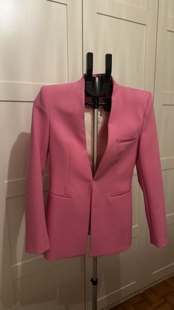 Hot Pink Women's Suit - Blazer & Pants - Size Small