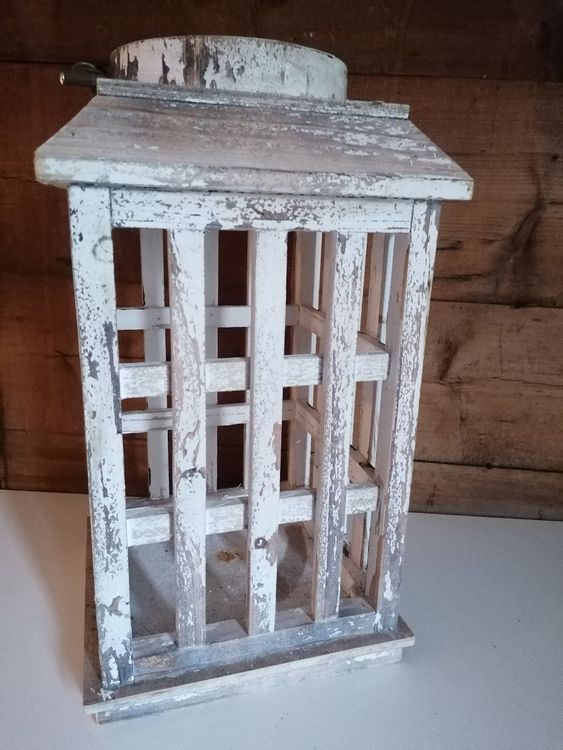 Grosse Shabby Chic Holz Laterne Kaufen auf Ricardo