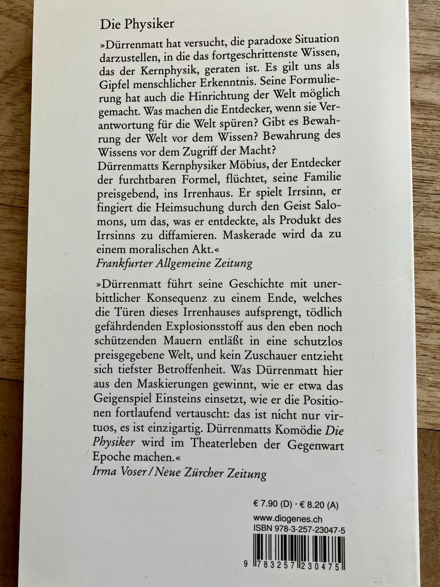 Bücher: Dürrenmatt: Die Physiker – Gebraucht aus Buchs AG von Allerleis 1