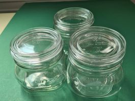 3x Einmachgläser / Aufbewahrung Behälter mit Deckel 500ml