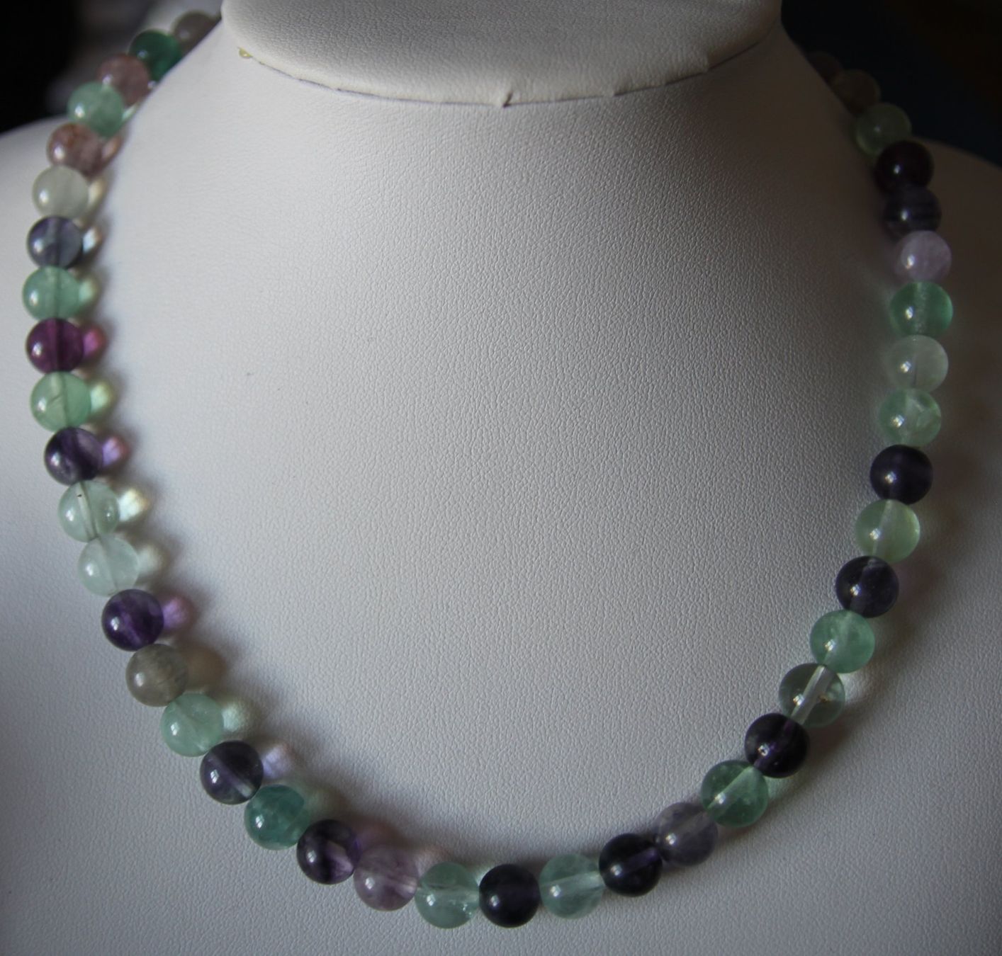 Catenine: Neu: Fluorit Kette Collier Fluoritkette Schmuck 45 cm lang – Nuovo (secondo la descrizione) da Matten b. Interl venduto da Edelsteingalerie