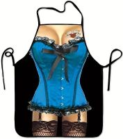 😍 Verführerische Kochschürze "BLUE BUSTIER"💙💫