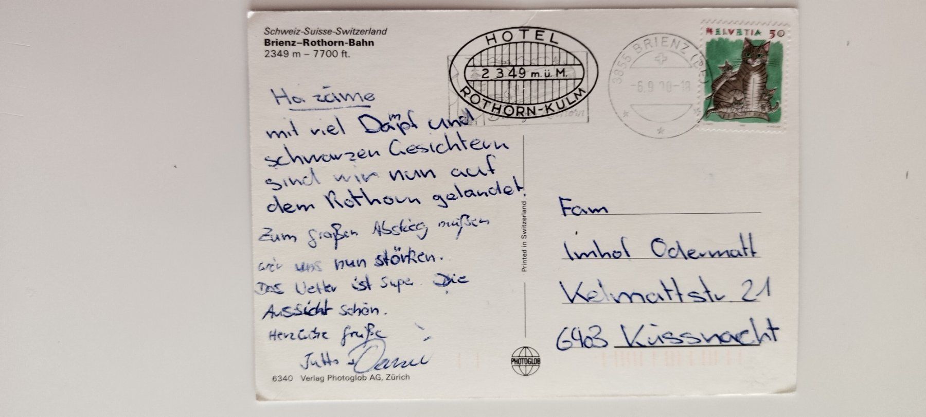 Cartoline postali: Brienzer Rothorn Bahn dat. 1980 – Usato da Ohmstal venduto da Lebensfreude05 1