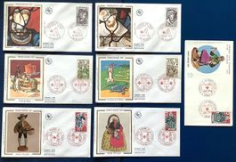 Frankreich 1977-78-79  FDC Rotes Kreuz