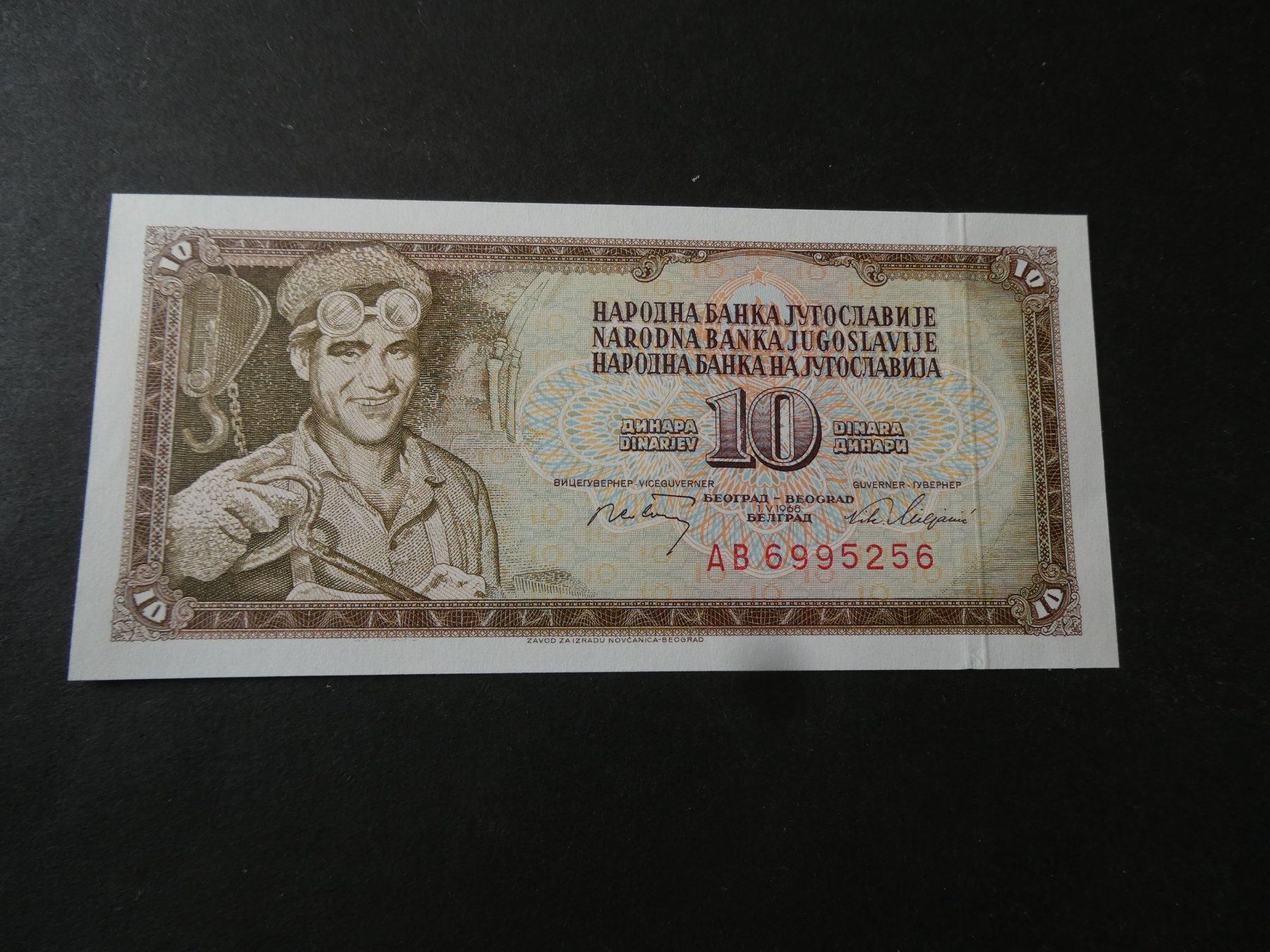 Banconote: Jugoslawien 1968, 10 Dinara – Usato da Hinterforst venduto da Rohusri