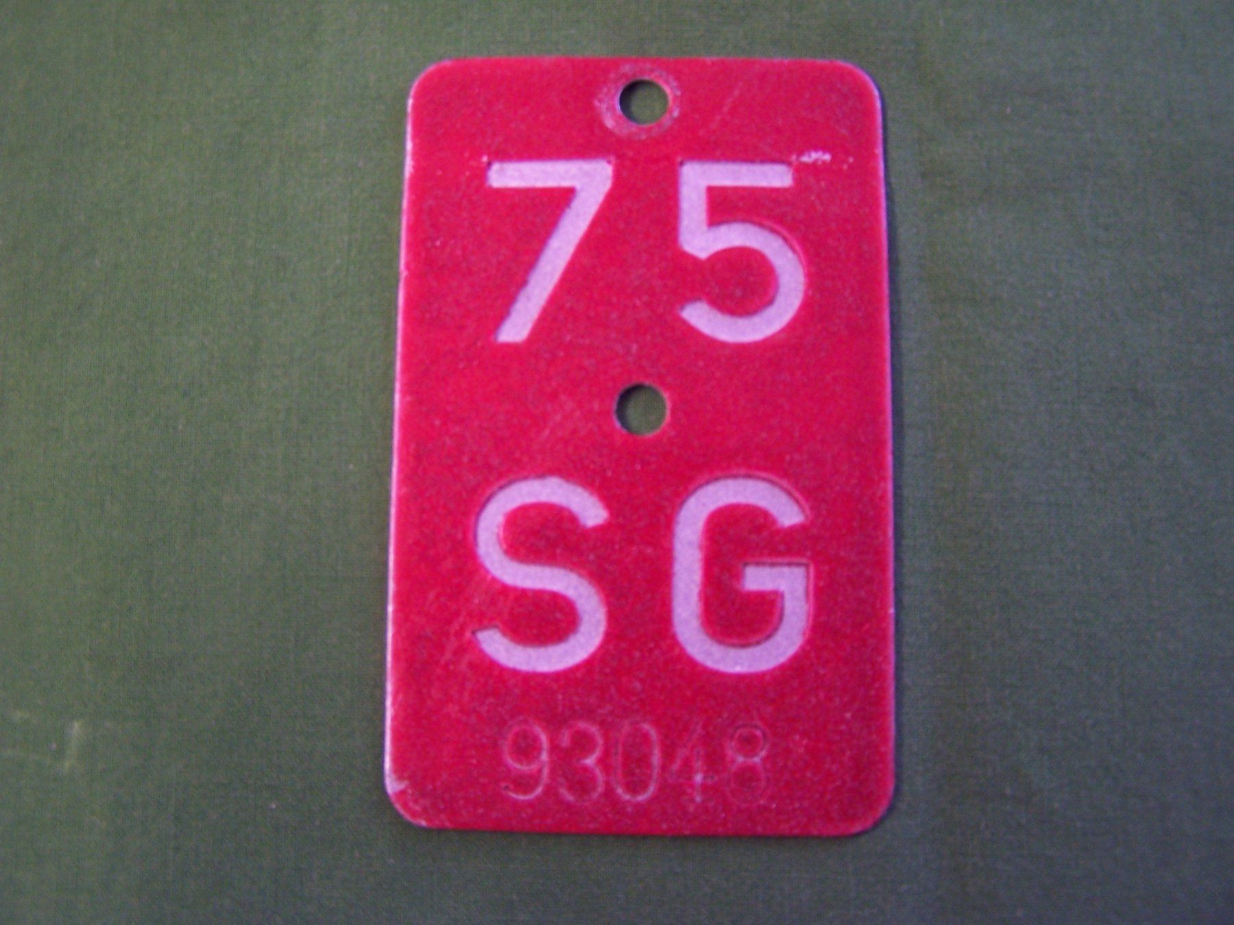 Insegne: Veloschild SG 75 (1975) – Usato da Lenggenwil venduto da swissbrooker