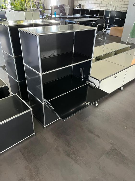 USM Haller Highboard M - Schwarz - 1 Auszug 1 Klappe | Acheter Sur Ricardo