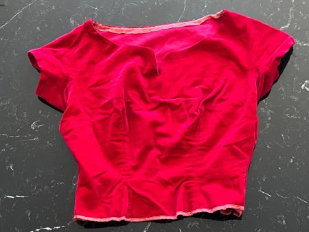 ❤️ Top Vintage Années 40 Velours Rouge – Taille 36/38