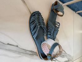 Damensandalen blau Grösse 39 neu