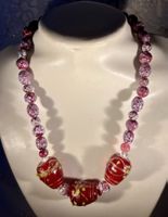 Collier Perles Artisanales  Inde et pochette satin assortie