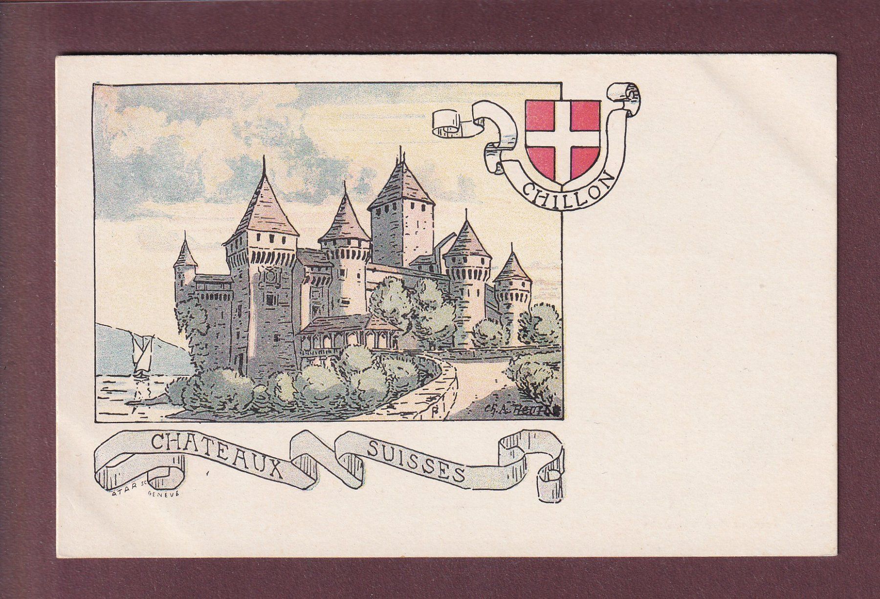 Cartoline postali: CHATEAUX SUISSES - CHILLON – Usato da Pully venduto da nicecards