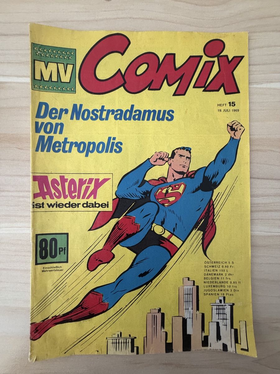Fumetti: MV Comic mit Superman Titelbild:15/1969 – Usato da Kehrsatz venduto da Raboy