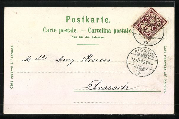Cartoline postali: Litho Basel, Theater, St. Elisabethenkir – Usato da Berlin venduto da bartko-reher 1