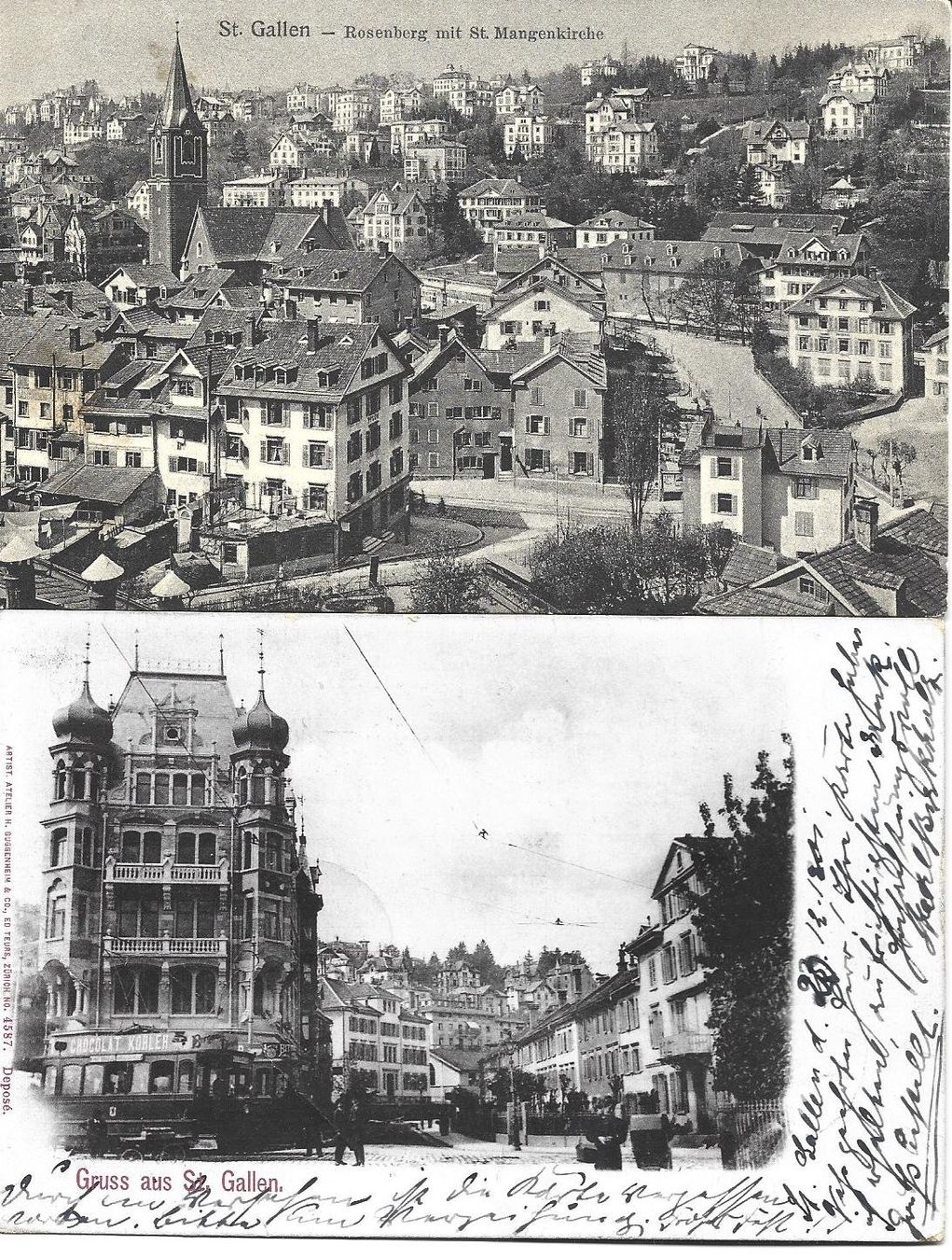 Ansichtskarten: AK  St.Gallen 2x – Gebraucht aus Appenzell von mai25